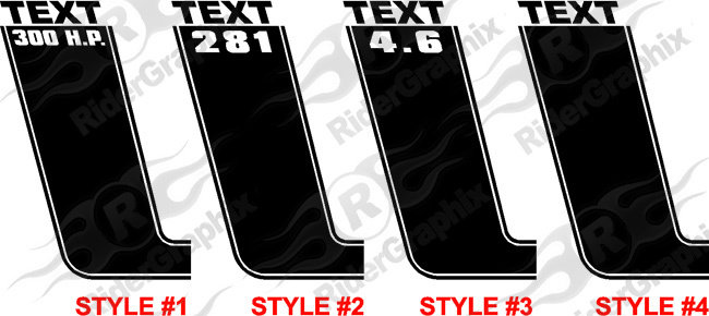 2005 - 2009 Mustang Boss Style Hood/Side Stripe Kit