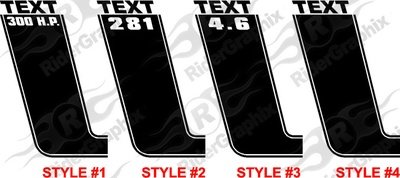 2005 - 2009 Mustang Boss Style Hood/Side Stripe Kit
