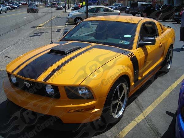 2005 - 2009 Mustang Boss Style Hood/Side Stripe Kit