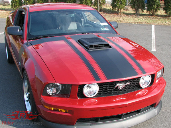 2005 - 2009 Mustang Boss Style Hood/Side Stripe Kit