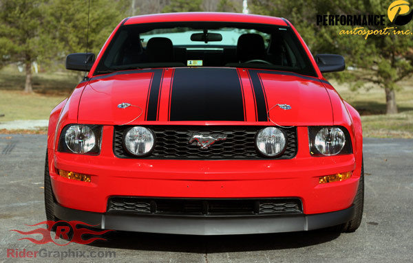 2005 - 2009 Mustang Boss Style Hood/Side Stripe Kit