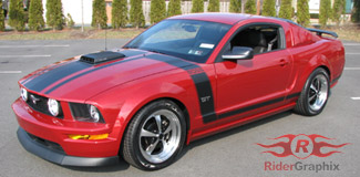 2005 - 2009 Mustang Boss Style Hood/Side Stripe Kit