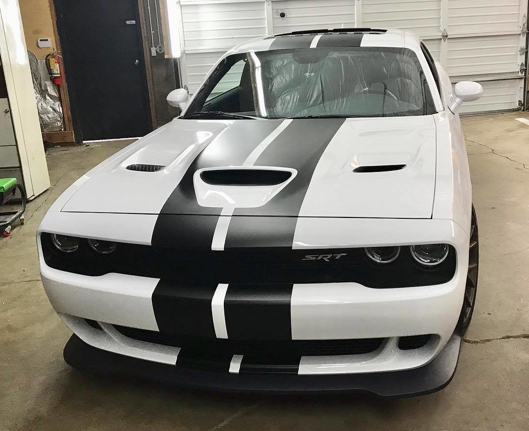 2015 - 2018 Up Dodge Challenger SRT Hellcat Style Rally Stripe Kit​