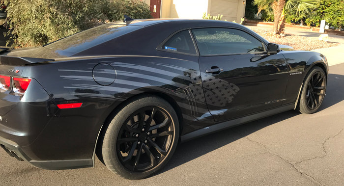 Camaro Large Tattered Flag Graphics