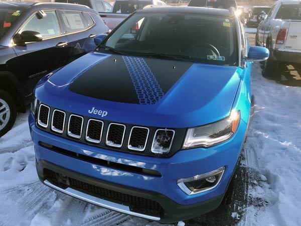 2017 - Up Jeep Compass Trailhawk Style Hood Blackout Graphics