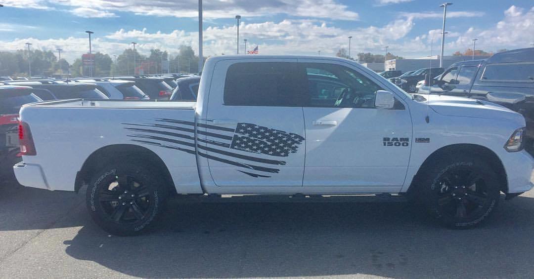 Large Tattered Flag Graphics Universal Fit