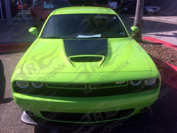 2015 - up Dodge Challenger SRT Hellcat Scat Pack RT GT Hood Blackout Graphics