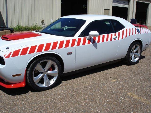 2008 - Up Dodge Challenger AAR Style Full Upper Strobe Stripes