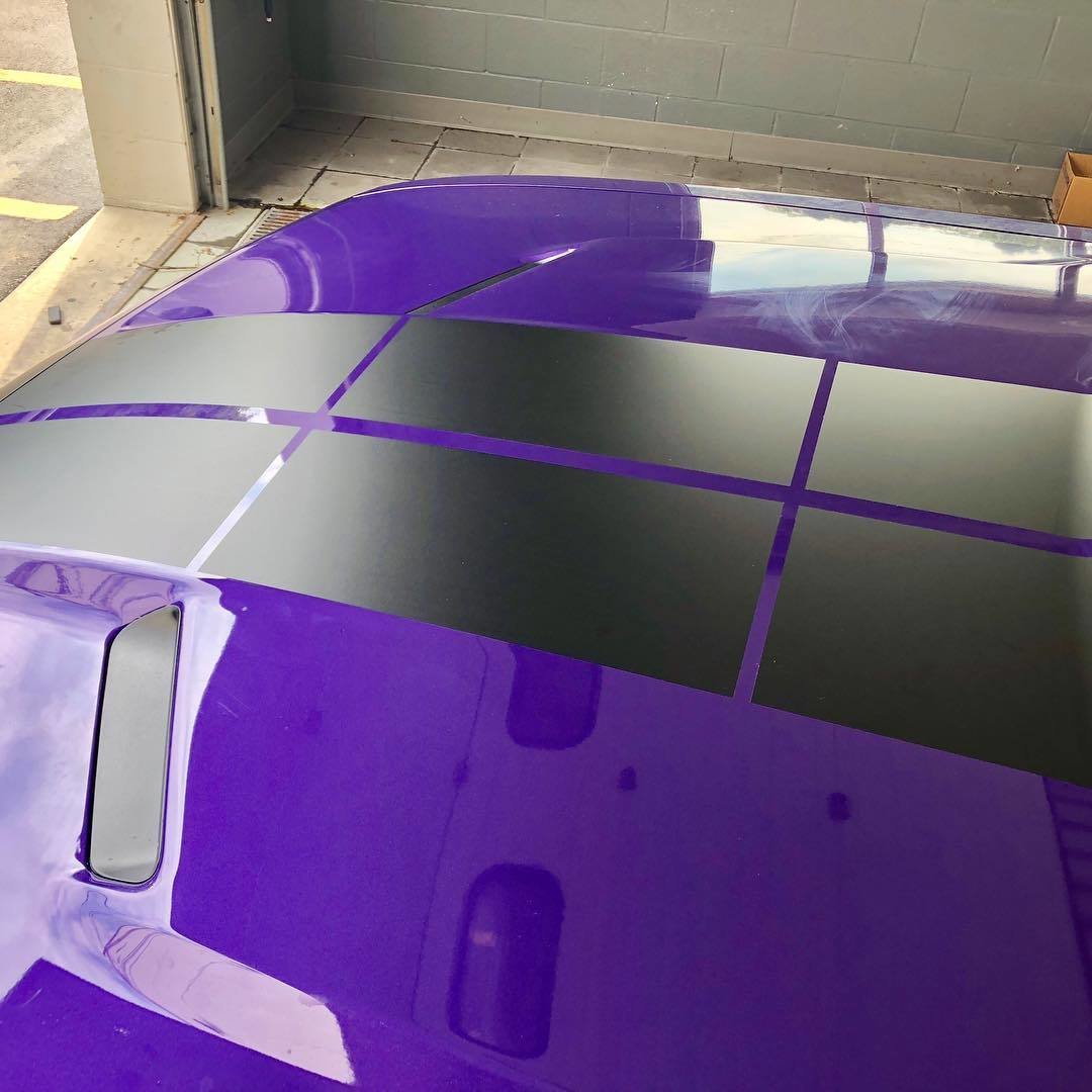 2008 - Up Dodge Challenger Blacktop Factory Style Strobe Rally Stripe Kit