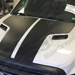 2009 - 2021 (Classic) Ram 1500 Sport Hood Rebel Hood Blackout Graphics