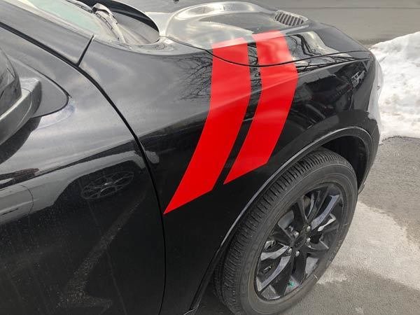 2011 - Up Dodge Durango Hood to Fender Hash Stripes