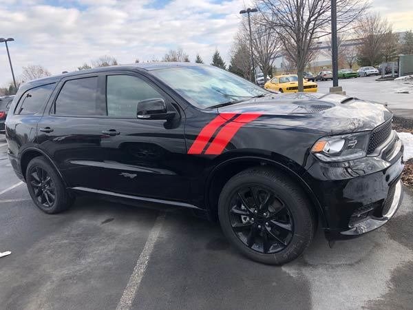2011 - Up Dodge Durango Hood to Fender Hash Stripes