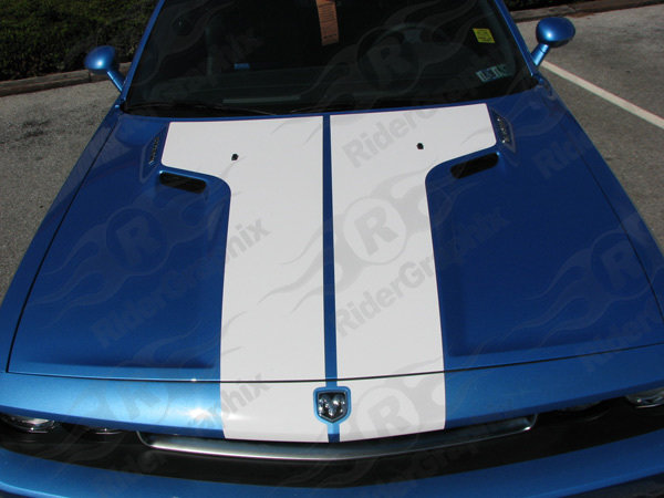 2008 - 2014 Challenger SRT Factory Style Hood Stripes