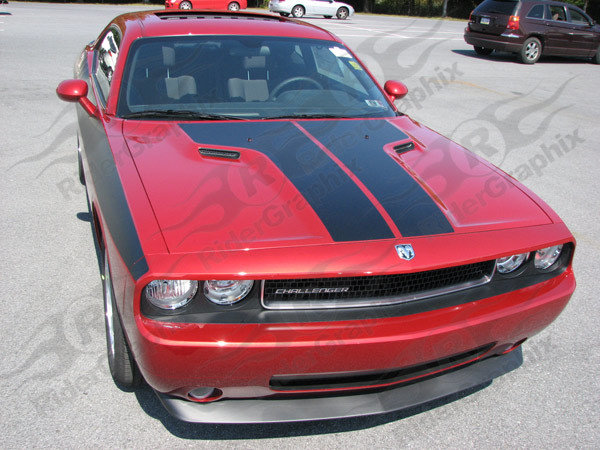 2008 - 2014 Challenger SRT Factory Style Hood Stripes