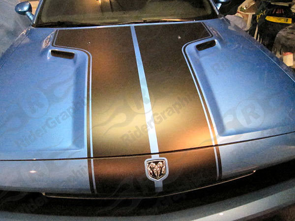 2008 - 2014 Challenger SRT Factory Style Hood Stripes