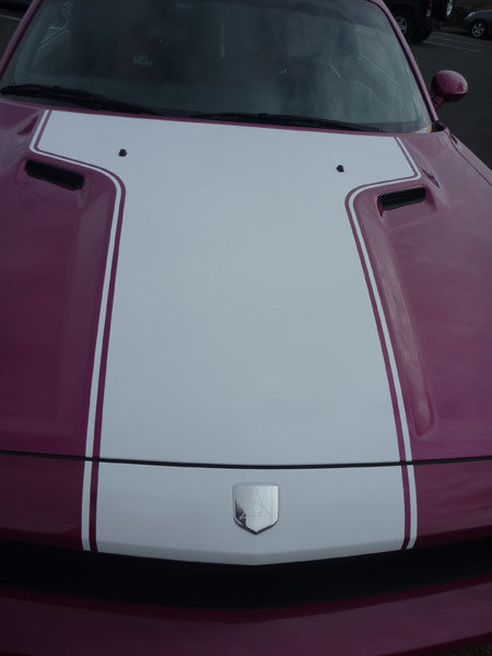 2008 - 2014 Challenger One Piece Retro Style Hood Decal