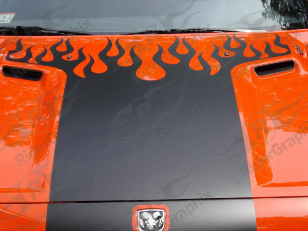 2008 - 2014 Challenger One Piece Retro Style Hood Decal
