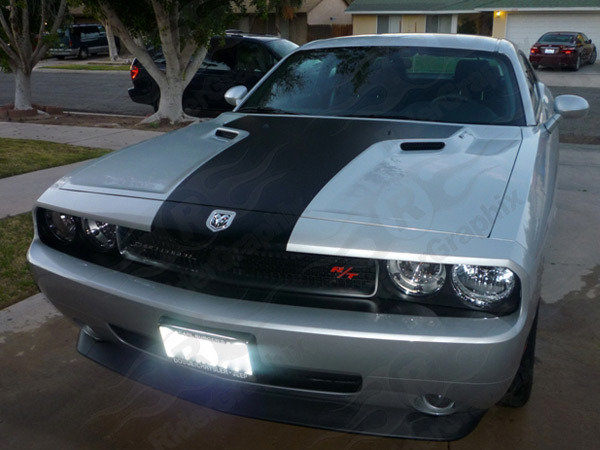 2008 - 2014 Challenger One Piece Retro Style Hood Decal