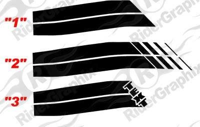 2008 - Up Dodge Challenger 71 RT Style Side Stripes