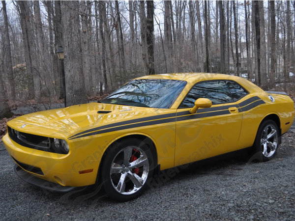 2008 - Up Dodge Challenger 71 RT Style Side Stripes