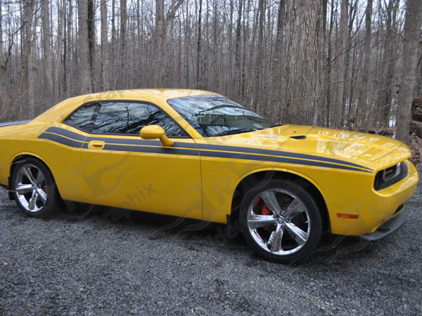 2008 - Up Dodge Challenger 71 RT Style Side Stripes