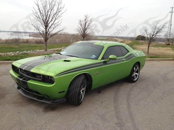 2008 - Up Dodge Challenger 71 RT Style Side Stripes