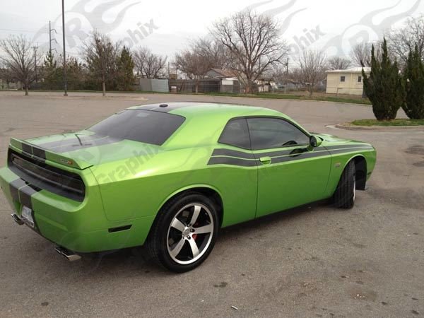 2008 - Up Dodge Challenger 71 RT Style Side Stripes