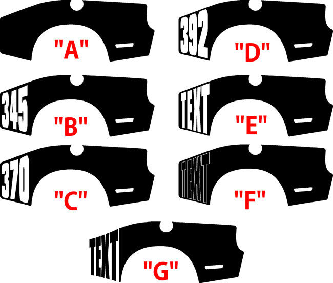 2008 - Up Challenger Gen 2 Billboard Style Side Decals