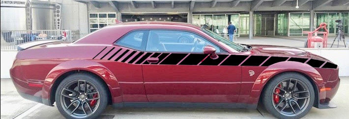 2008 - Up Dodge Challenger 3/4 Length Strobe Stripe Graphics Kit