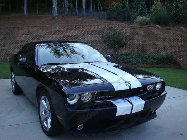 2008 - 2014 Challenger SRT Factory Style Hood Stripes with Extensions