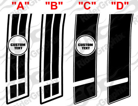 2008 - Up Dodge Challenger Bumble Bee Style Tail Stripes
