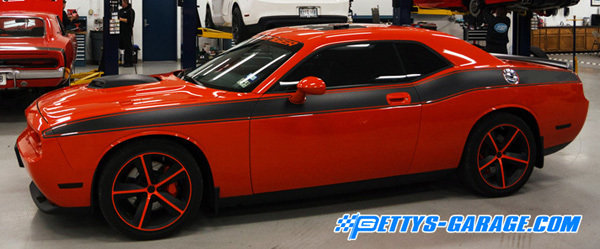 2008 - Up Dodge Challenger Full Body Length Upper Side Stripes