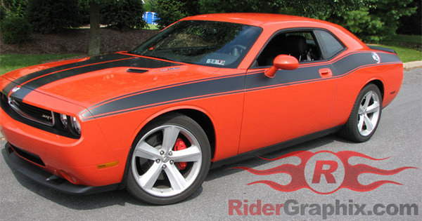2008 - Up Dodge Challenger Full Body Length Upper Side Stripes