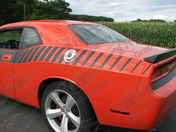 2008 - Up Dodge Challenger Full Body Length Upper Side Stripes