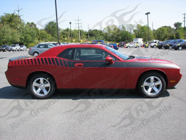 2008 - Up Dodge Challenger Full Body Length Upper Side Stripes