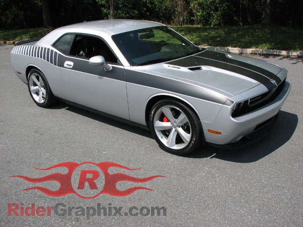 2008 - Up Dodge Challenger Full Body Length Upper Side Stripes
