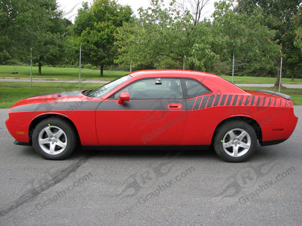 2008 - Up Dodge Challenger Full Body Length Upper Side Stripes