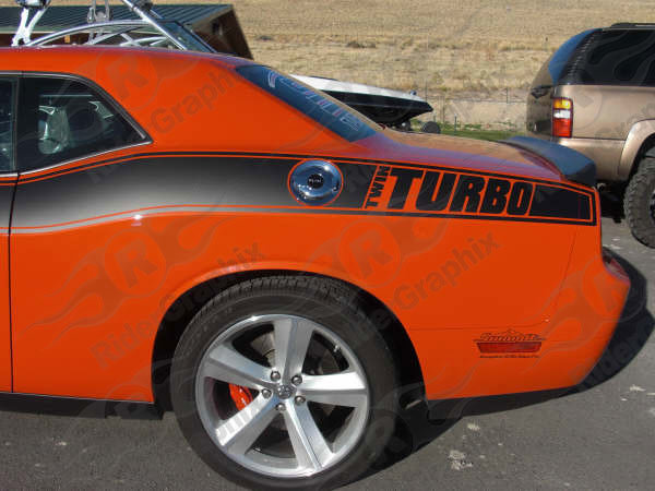 2008 - Up Dodge Challenger Full Body Length Upper Side Stripes