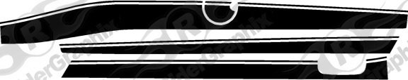 2008 - Up Dodge Challenger Full Upper Accent Side Stripes