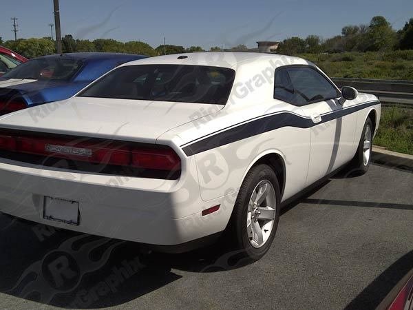 2008 - Up Dodge Challenger Full Upper Accent Side Stripes