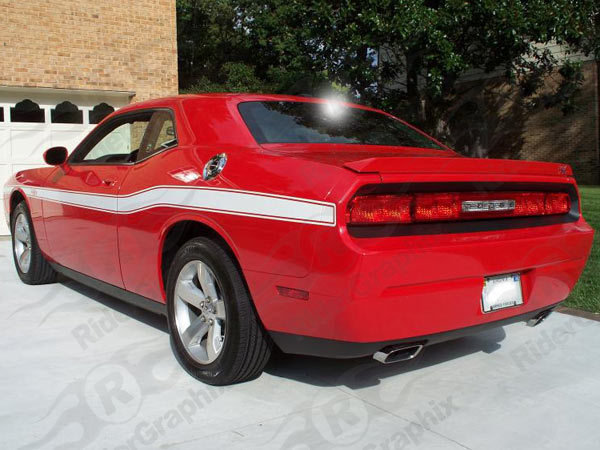 2008 - Up Dodge Challenger "1970 R/T Style" Full Length Lower Bodyline Side Stripe Kit