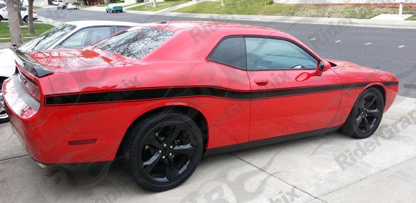 2008 - Up Dodge Challenger "1970 R/T Style" Full Length Lower Bodyline Side Stripe Kit