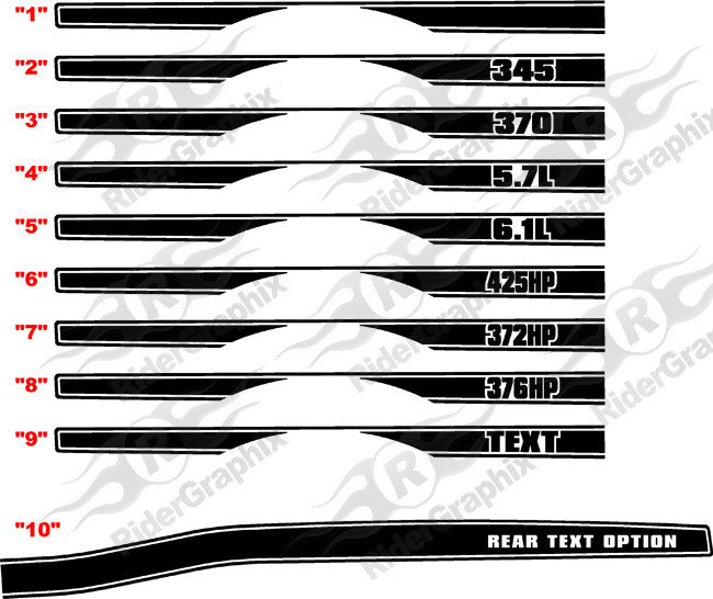 2008 - Up Dodge Challenger "1970 R/T Style" Full Length Lower Bodyline Side Stripe Kit