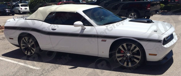 2008 - Up Dodge Challenger "1970 R/T Style" Full Length Lower Bodyline Side Stripe Kit