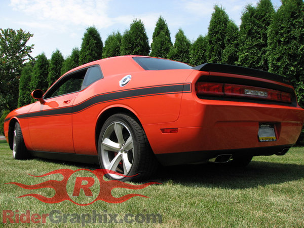 2008 - Up Dodge Challenger "1970 R/T Style" Full Length Lower Bodyline Side Stripe Kit