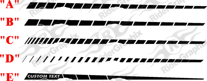 2013 - 2016 Dodge Dart Upper Bodyline Strobe Stripe Kit