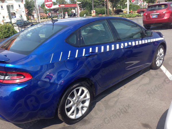 2013 - 2016 Dodge Dart Upper Bodyline Strobe Stripe Kit
