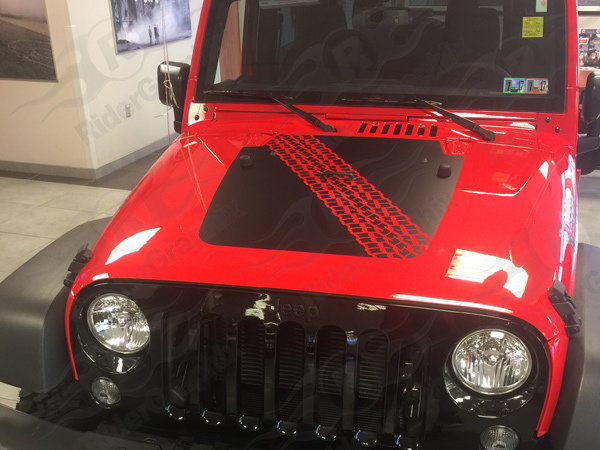 2007 - 2018 Jeep Wrangler JK Hood Blackout Graphics