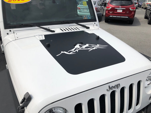 2007 - 2018 Jeep Wrangler JK Hood Blackout Graphics