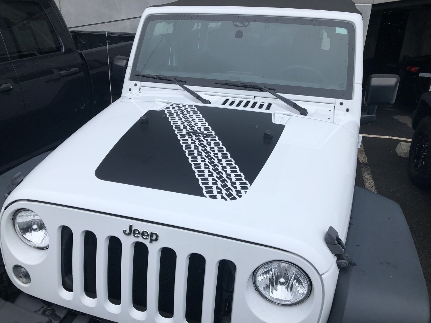 2007 - 2018 Jeep Wrangler JK Hood Blackout Graphics